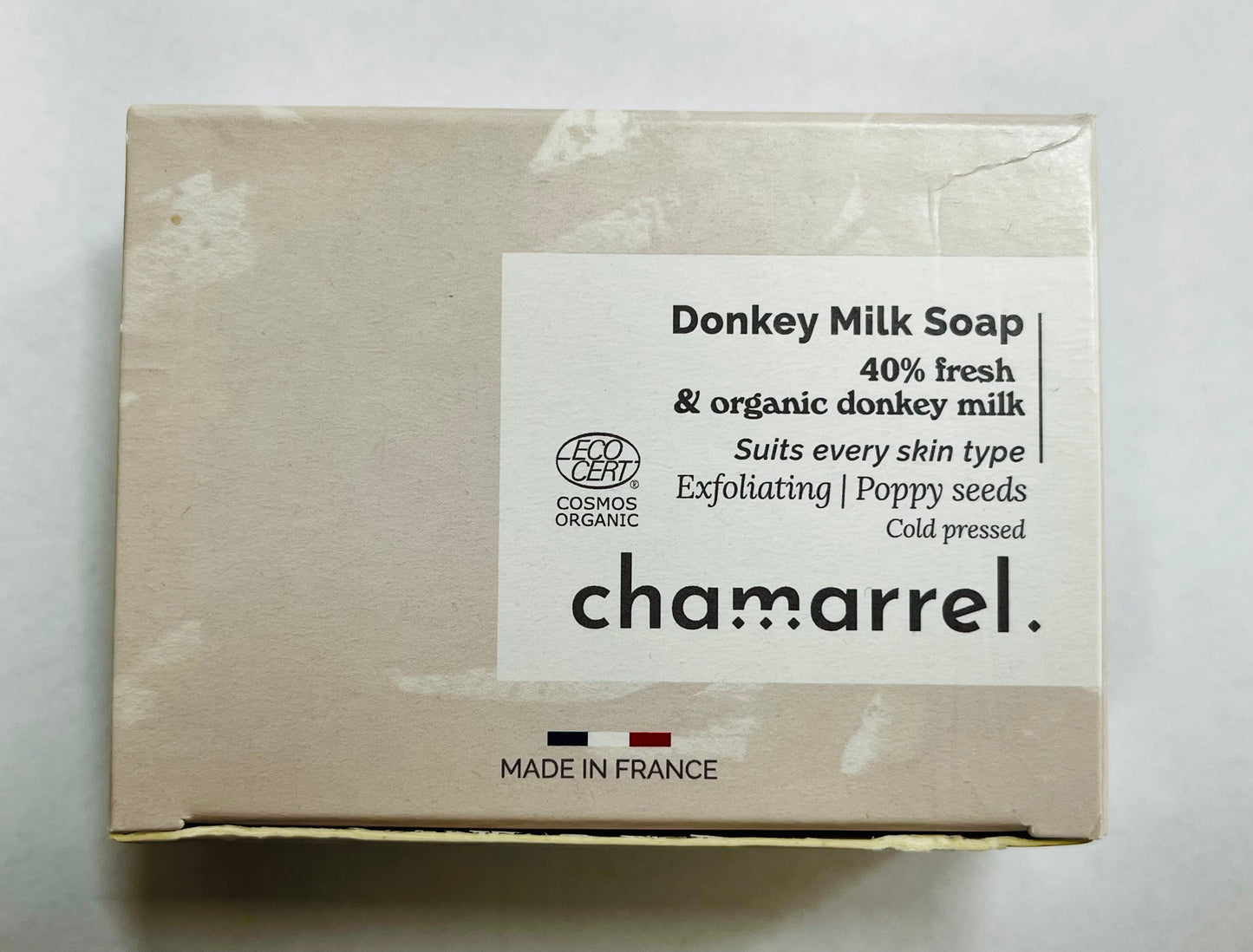 Chamarel Seife mit 40% Eselsmilch und Bambuskohle