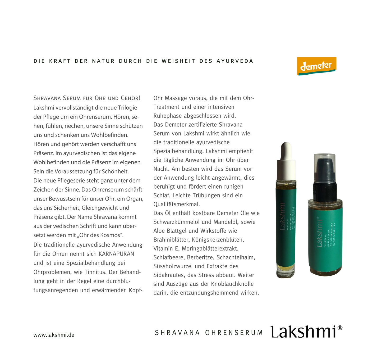 Shravana - Ayurvedisches Ohren Serum (1,25 ml Phiole)