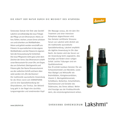 Shravana - Ayurvedisches Ohren Serum (1,25 ml Phiole)
