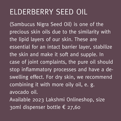 Bio Holunderkern Öl 30ml - Elderberry seed oil