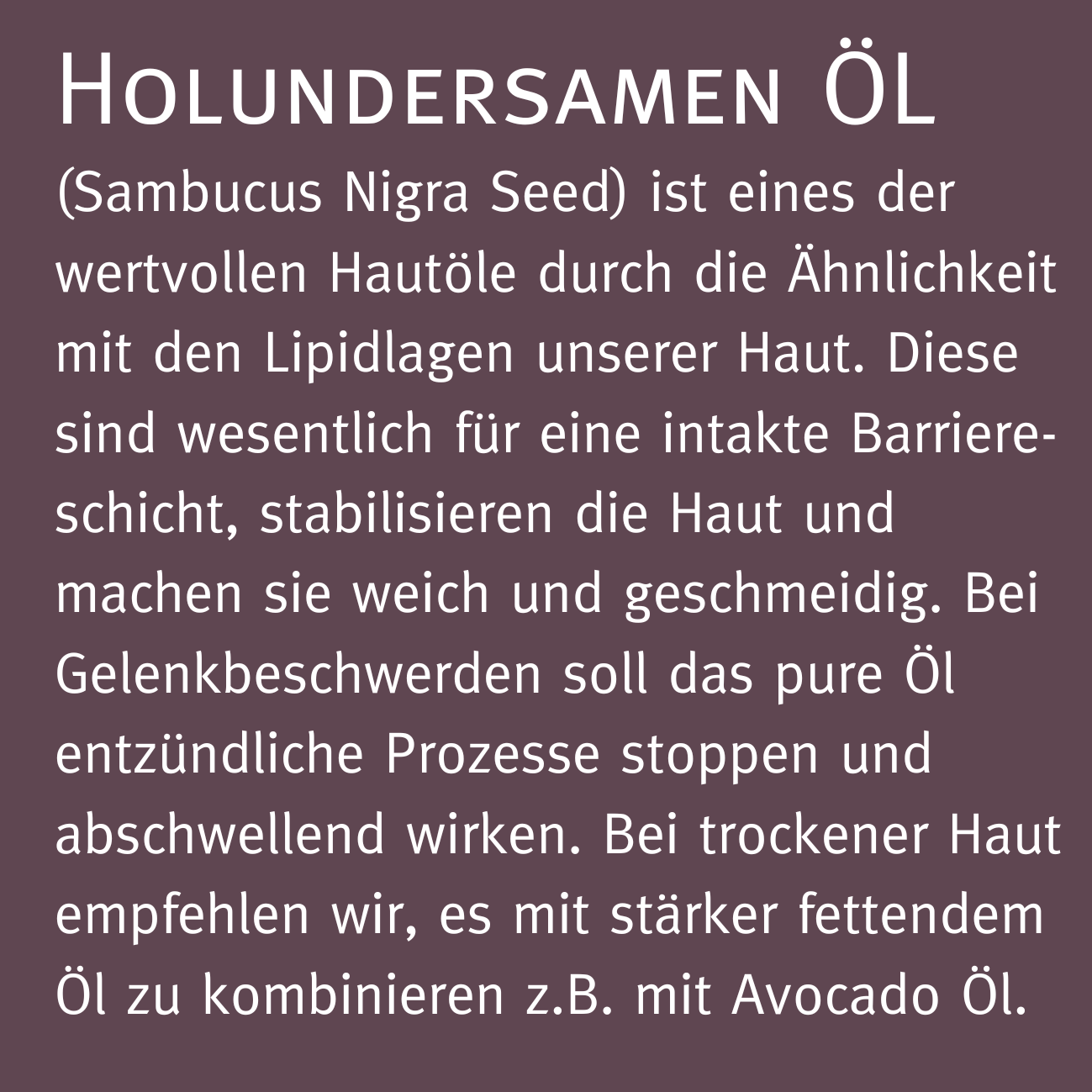Bio Holunderkern Öl 30ml - Elderberry seed oil